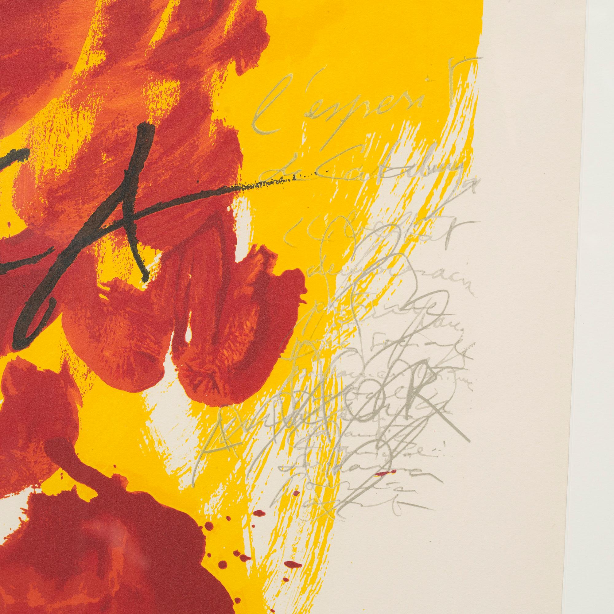 ANTONI TÀPIES, färglitografi, signerad, P.A.