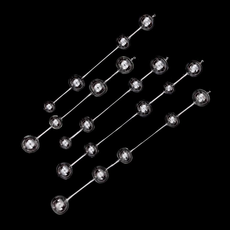 DEKORELEMENT, 5 st, "Morning in Athens", Kaj Franck, Iittala, Finland.