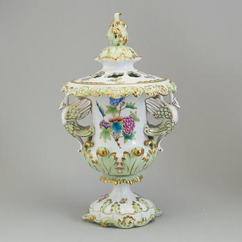 Three mid 20th century porcelain urns by Herend, Hungary.