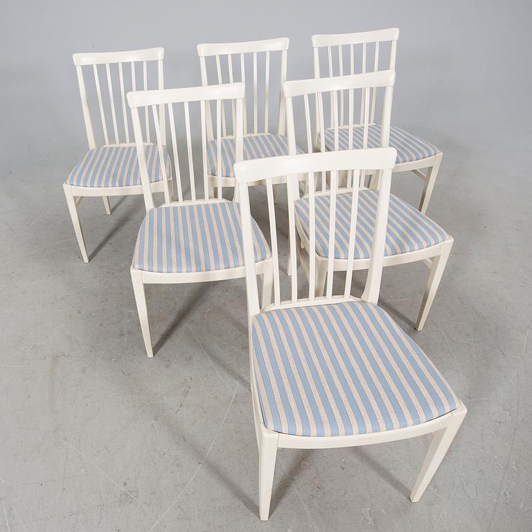 Carl Malmsten, matbord samt stolar 6 st "Herrgården" Bodafors senare delen av 1900-talet.