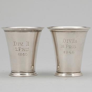 PARTI  SILVER, 5 delar, bland annat W A Bolin, Stockholm, 1929. Vikt ca 350 gram.