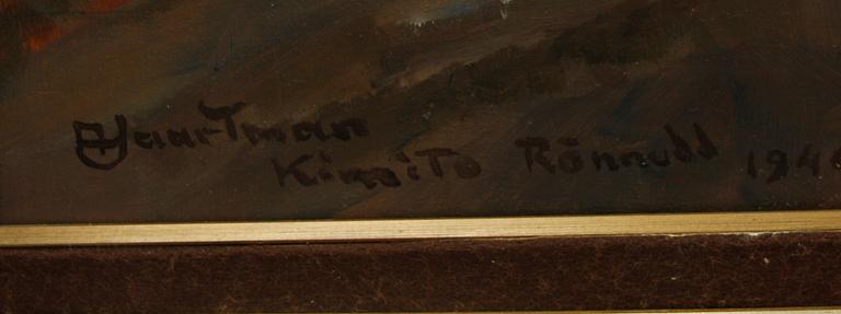 AXEL HAARTMAN, olja på pannå, sign Kimito Rönnudd 1940.