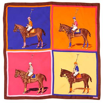 667. RALPH LAUREN, three silk scarves.