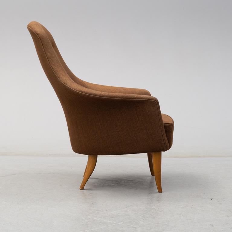 A 'Lilla Eva' easy chair by Kerstin Hörlin-Holmquist for Nordiska Kompaniet, mid 20th century.