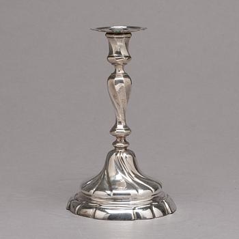 JT RONANDER, Stockholm 1777, Ljusstake, silver, rokoko.