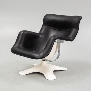 Yrjö Kukkapuro, a "Karuselli" armchair with ottoman, "Karuselli", Avarte, Finland post 1980.