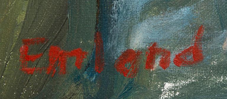 Einar Emland,  oil on canvas, signed.