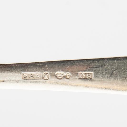 Gustaf Jansson bestick, 72 dlr "Diplomat", silver Stockholm CG Hallberg och GAB 1950-tal.