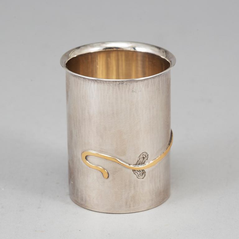 OLLE OHLSSON, a silver beaker, Stockholm 1985.