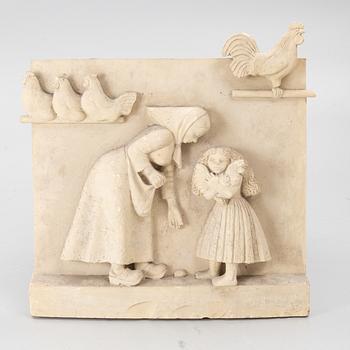 Stig Blomberg, relief, plaster model for M/S Stockholm (1941).