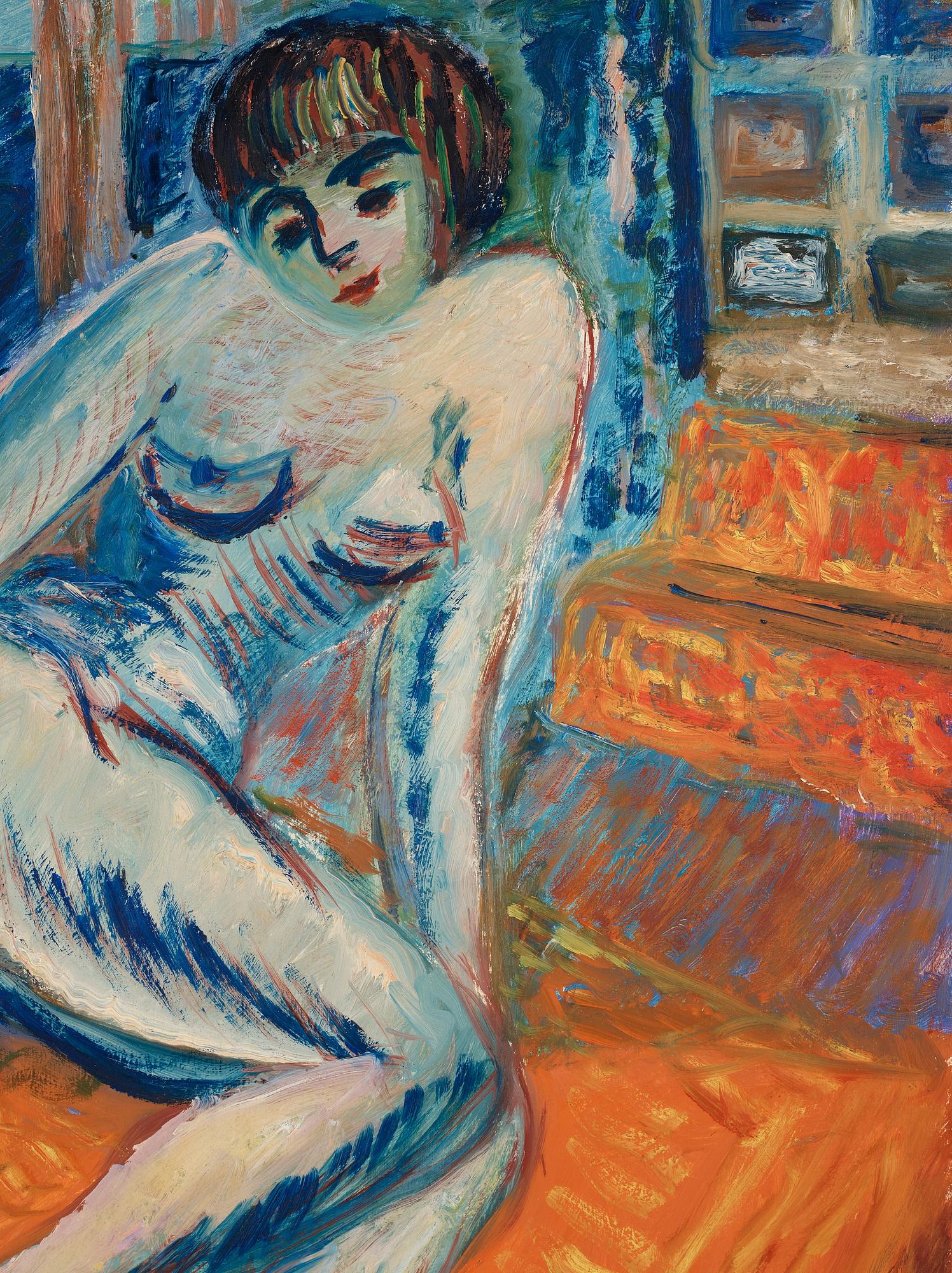 Sigrid Hjertén, Nude in the studio.