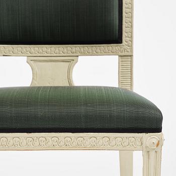 A set of eight (6+2) klismos-chairs attributed to C. J. Wadström (master 1788-1816).