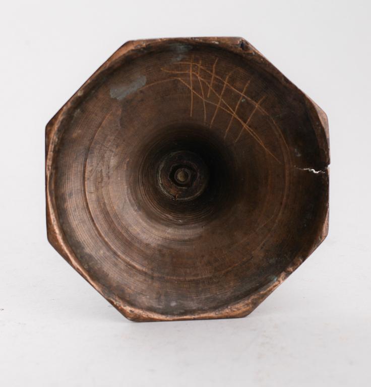 LJUSSTAKE, mässing, 1700-tal.