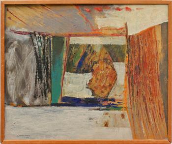 CO HULTÉN, olja på pannå, sign o dat- 58.