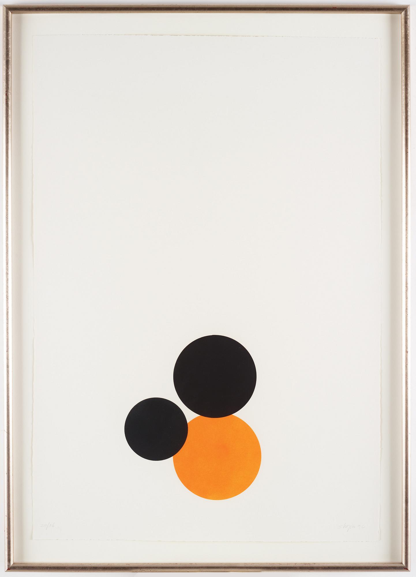 Joel Shapiro, pochoir i färg, 1990. Signerad och numrerad 20/36.