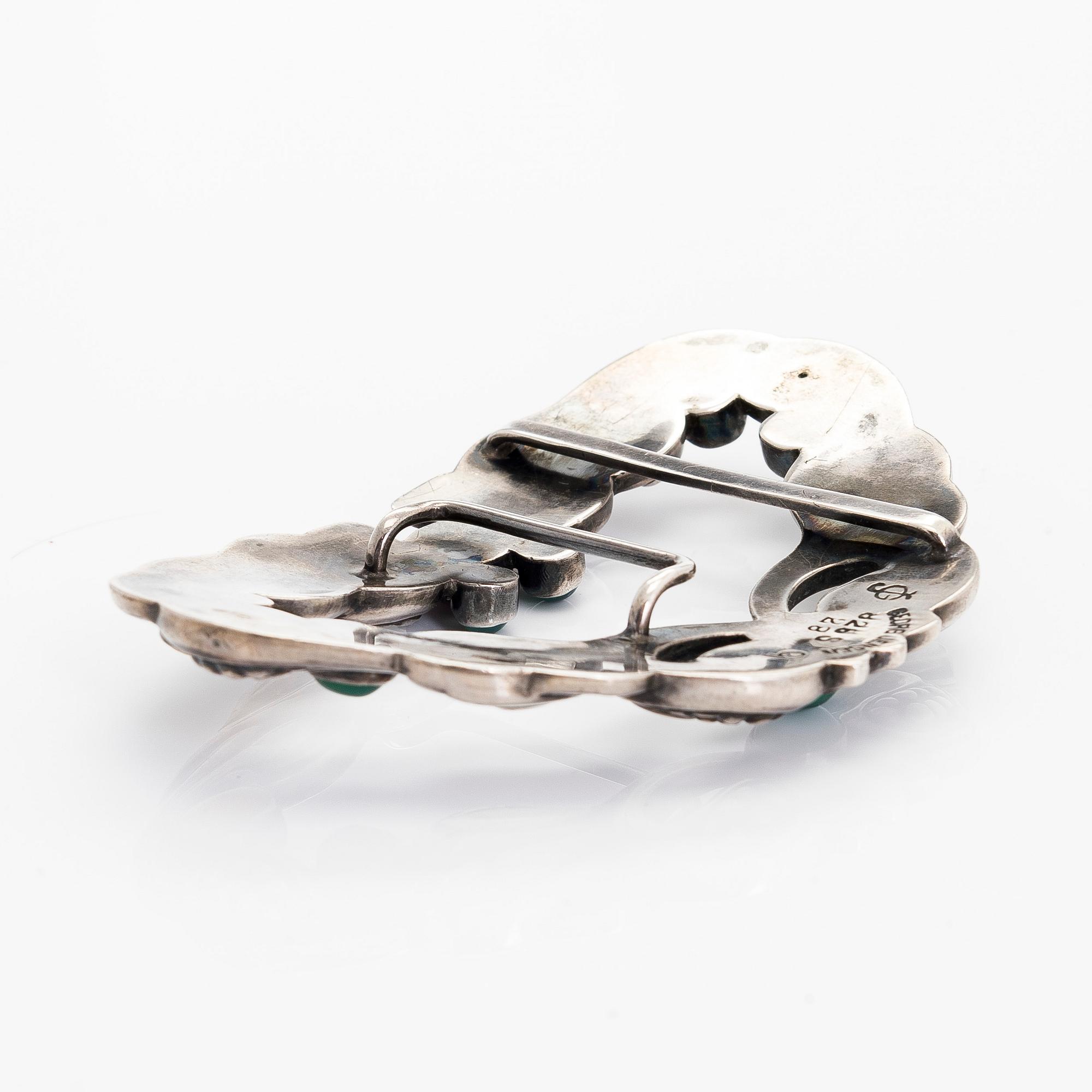 Georg Jensen, an early 20th-century silver buckle, Copenhagen Denmark 1904-1908.