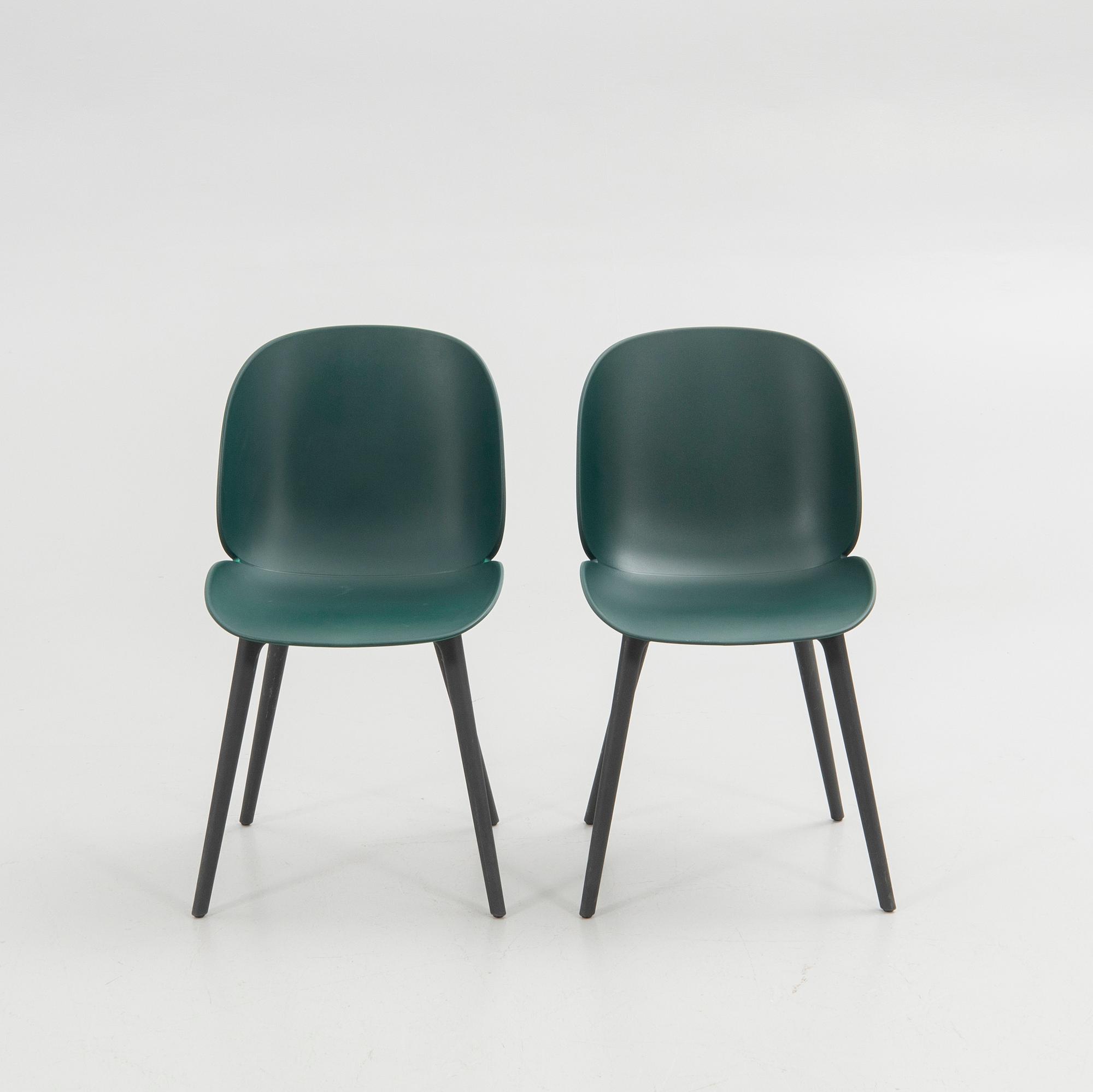 GamFratesi, chairs, 3 pcs, "Beetle Chair", Gubi, Denmark.