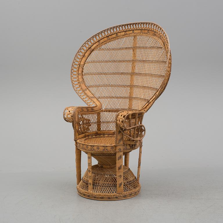 A rattan peacock chairs, the second half of the 20th century.