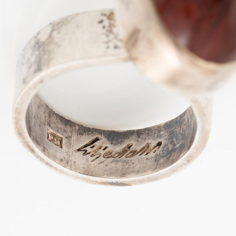 Tre ringar, silver och kvarts, Cecilia Johansson, Göteborg 1965 och Bengt Liljedahl, Stockholm 1965.