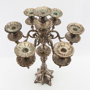 Candelabrum silver Louis XV style possibly Austria around 1900.