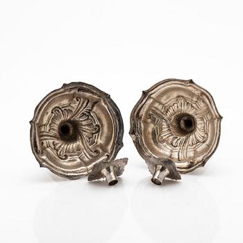 Ljusstakar, ett par, silver, Conrad Jurgen Hartwig, Schleswig.