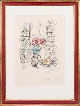 MARC CHAGALL, ”LES ROSES POMPONS" 1974.