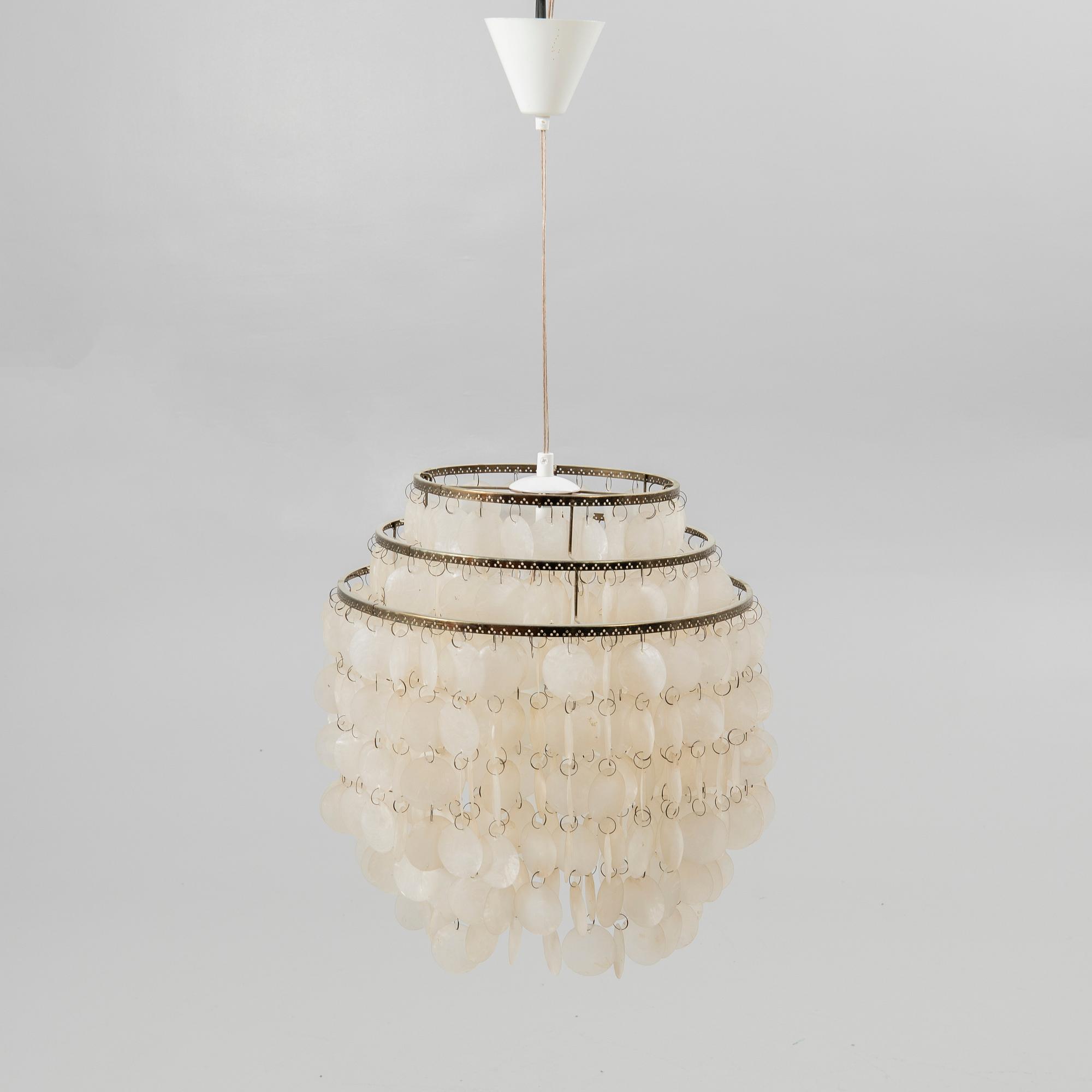 Shell lamp, 1970s.