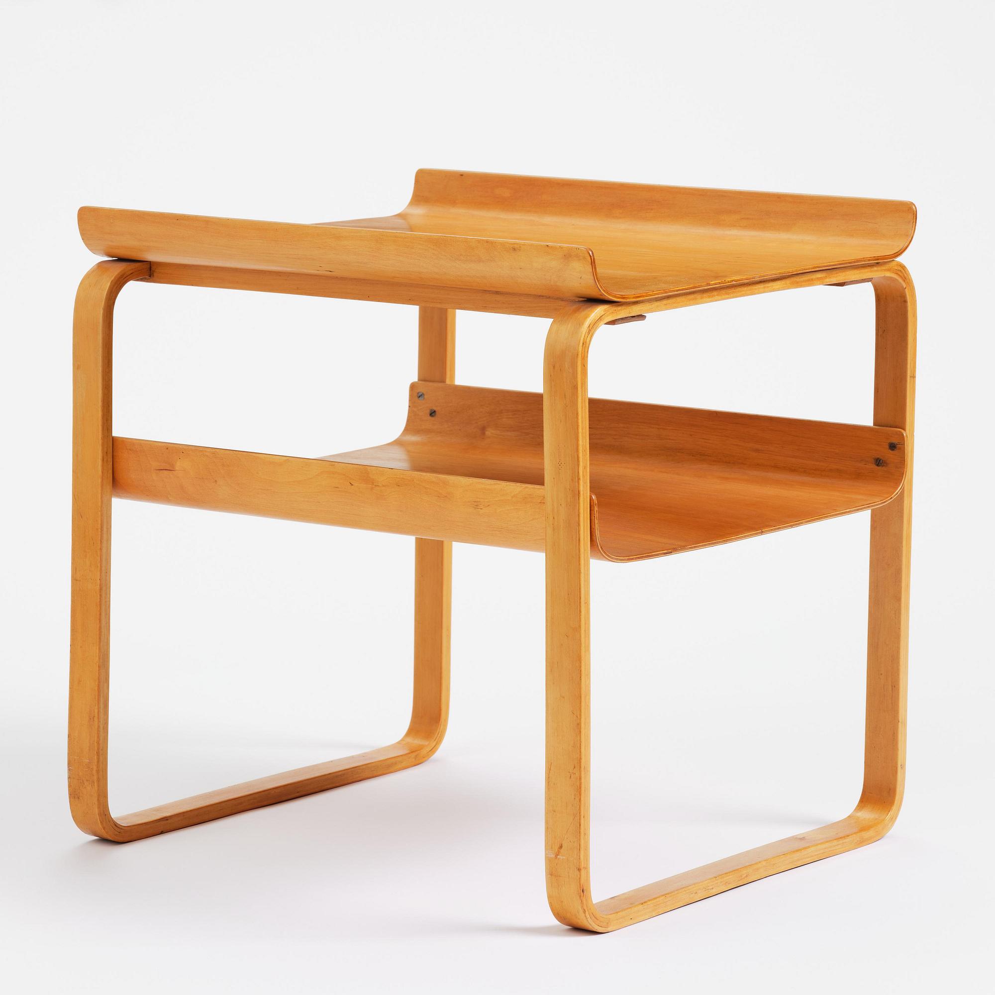 Alvar Aalto, a birch table model 75, probably executed by Huonekalu-ja Rakennustyötehdas A.B, Finland, 1930s-40s.