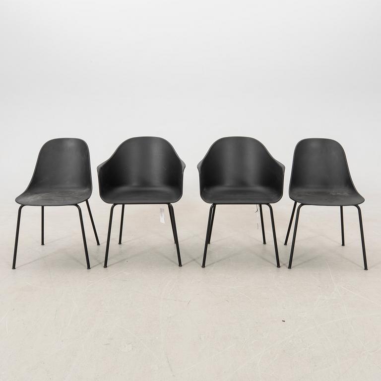 Norm Architects armchairs 8 pcs and chairs 2 pcs "Harbour dining chair" for Audo Copenhagen 2020s.