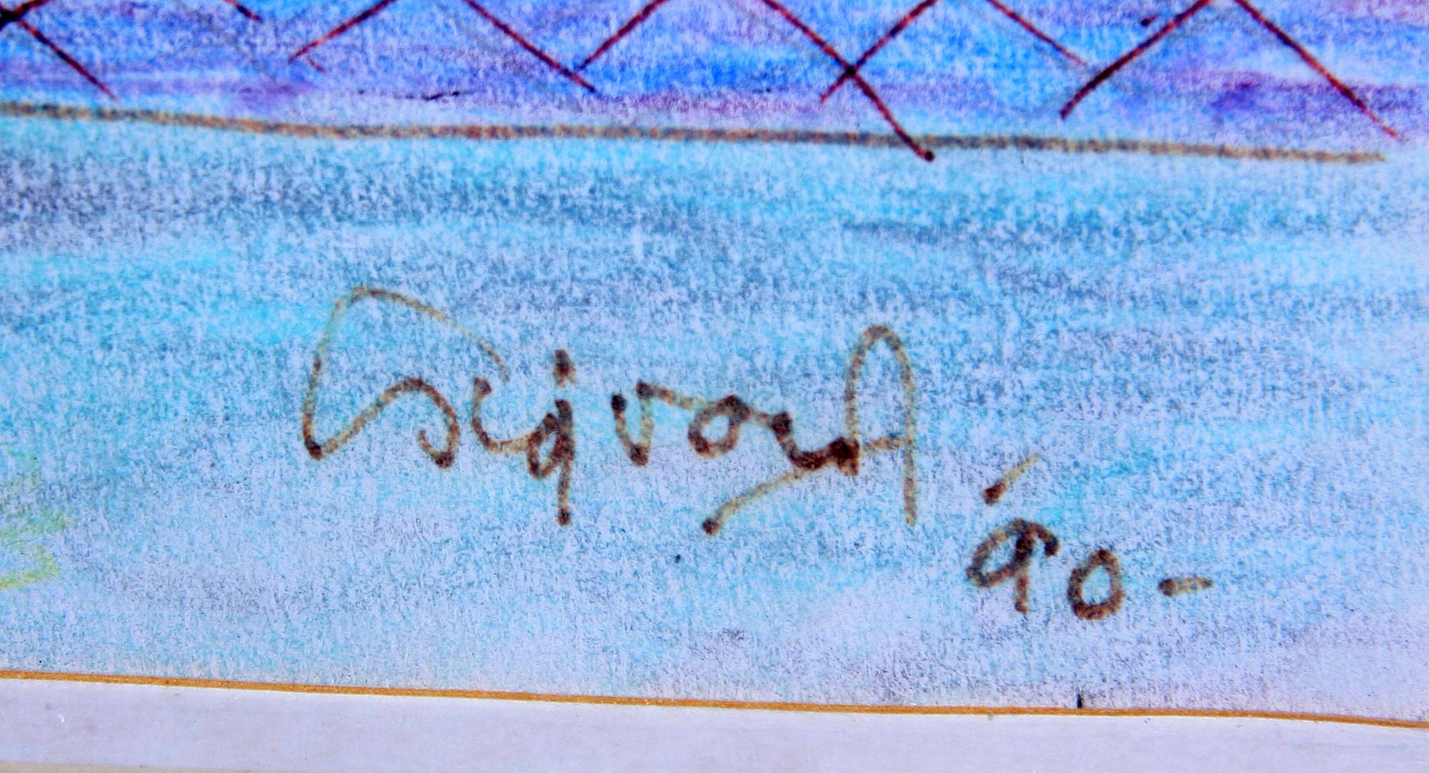SIGVARD BERNADOTTE, pastell, sign och dat -90.