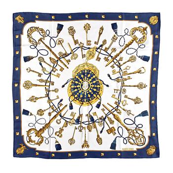 1297. A silk scarf by Hermès, "Les Clefs".