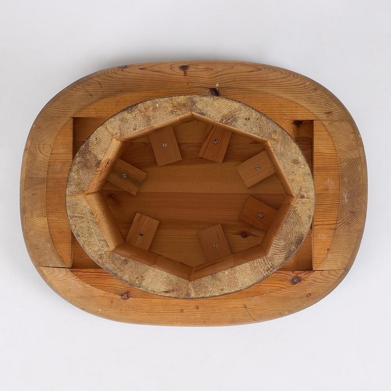 Axel Einar Hjorth, a stained pine "Utö" table, Nordiska Kompaniet, Sweden, 1930s.