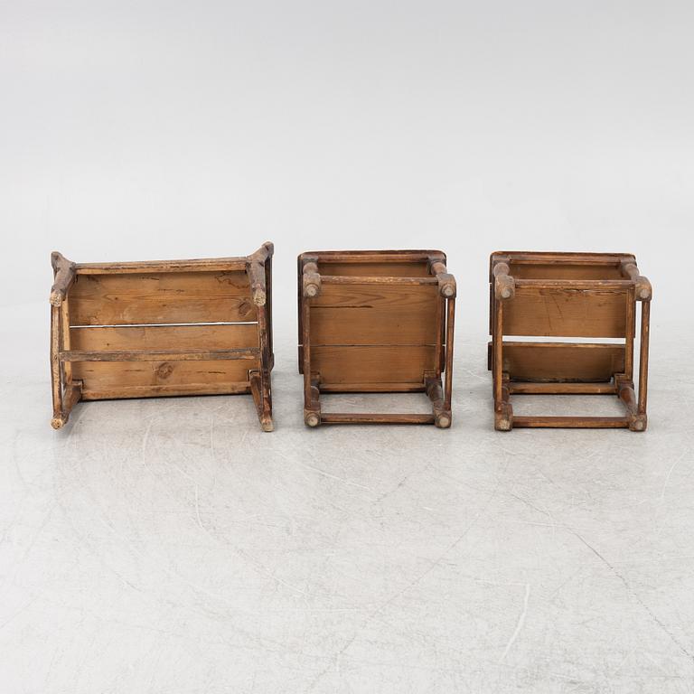 Stolar, ett par, samt bankett, 1700-tal.