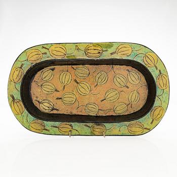 Birger Kaipiainen, dekorationsfat, stengods signerad Kaipiainen.