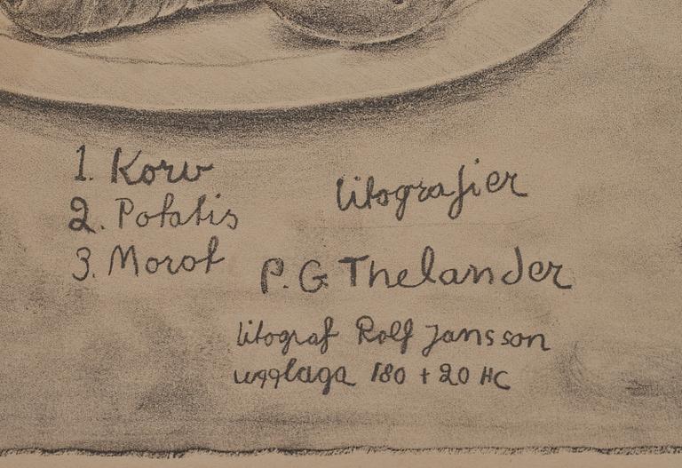 PÄR GUNNAR THELANDER, mapp med 3+1, färglitografier, signerade och numrerade 49/180.