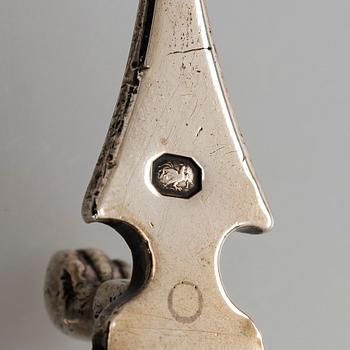 Silver candle snuffer scissors, France 1793/1794, and Paris mark 1809-19.
