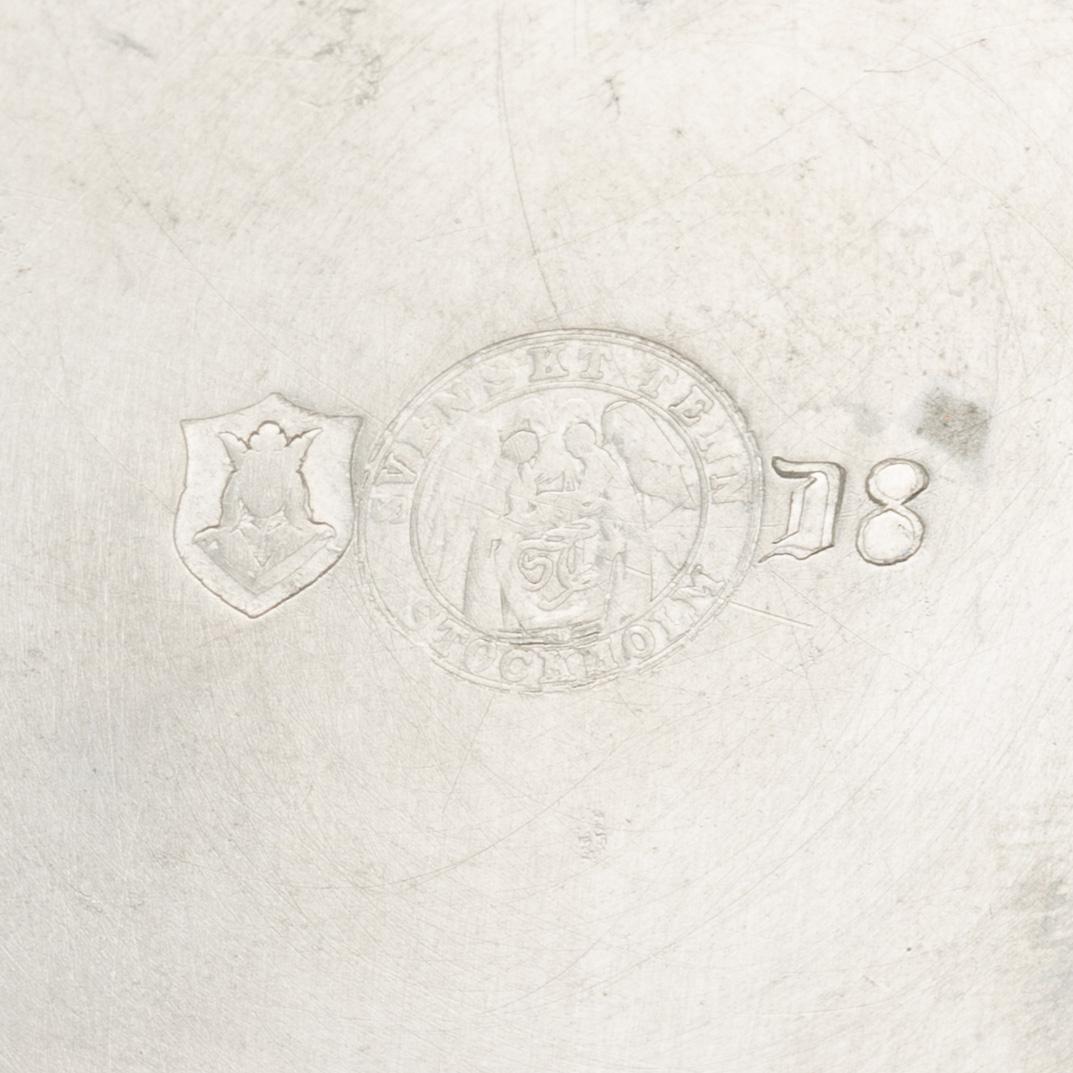 Firma Svenskt Tenn, uppsatsskål, tenn, Stockholm 1930.