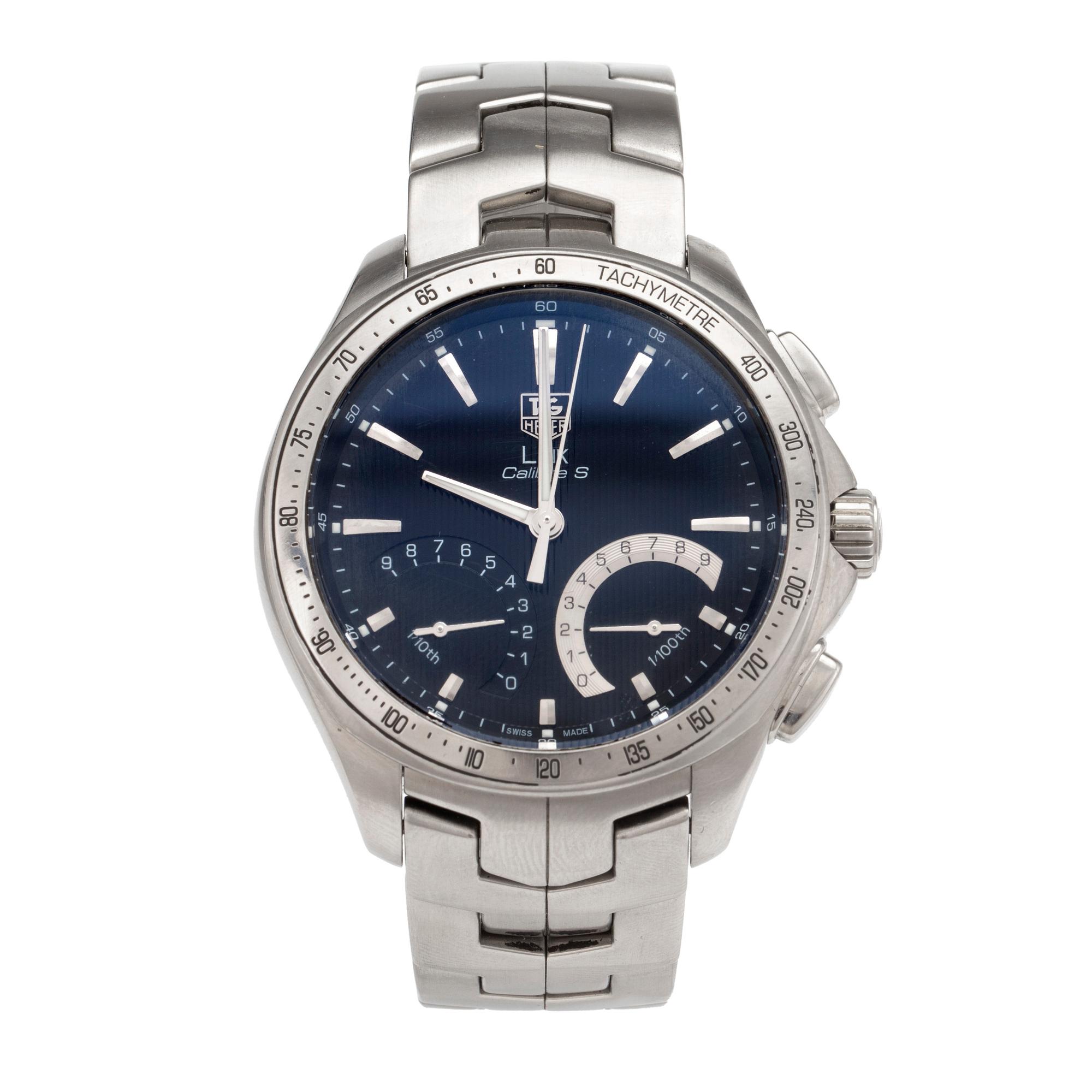 TAG HEUER, Link, Calibre S, chronograph, wristwatch, 42 mm,