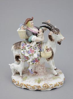 FIGURIN, porslin, Meissenliknande märke, troligen omkring år 1900.