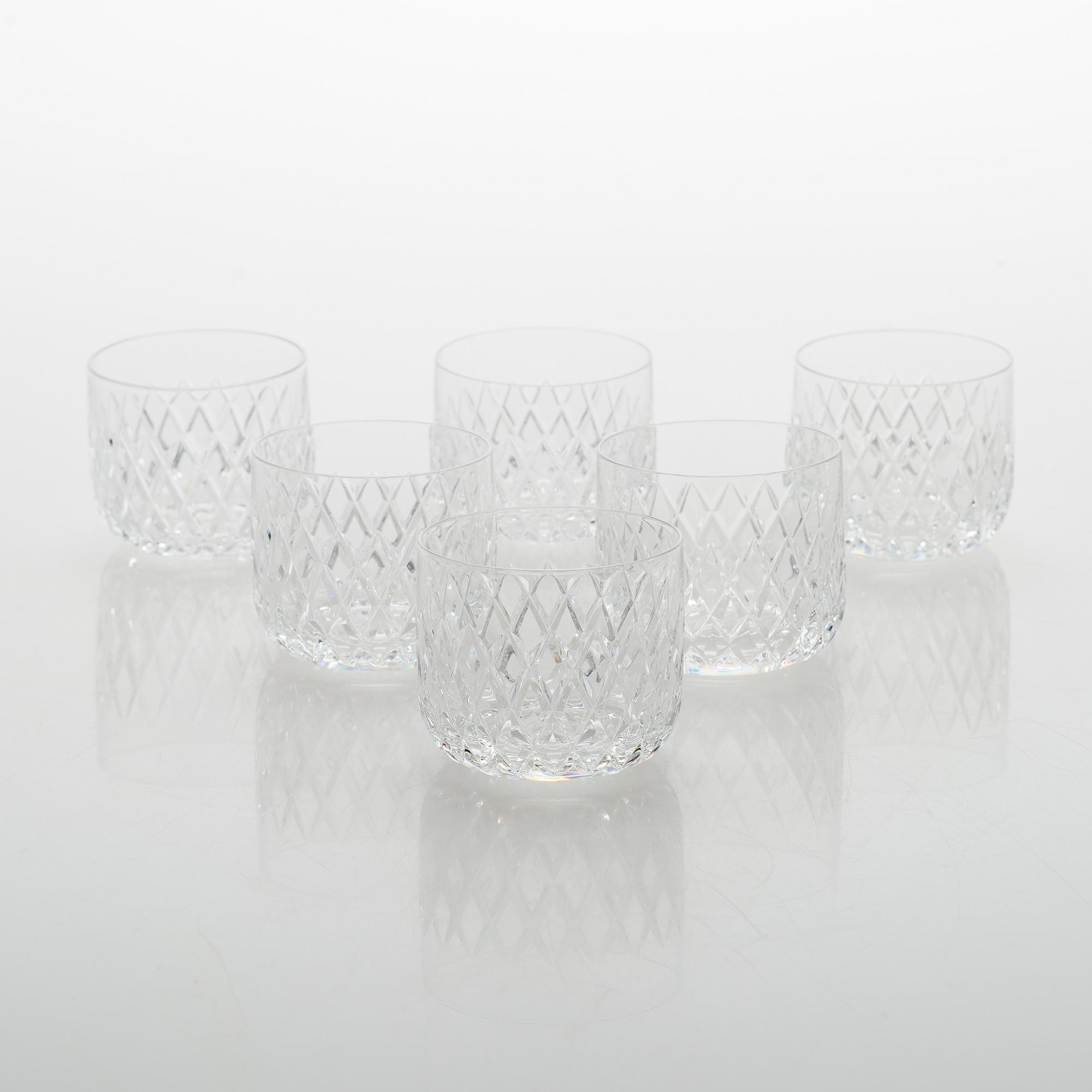 Ingeborg Lundin, glasservis, 18 delar, "Elisabeth", Orrefors, signerade OF.