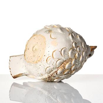 Tyra Lundgren, a chamotte stoneware sculpture of a pigeon, Sweden mid 20th century.
