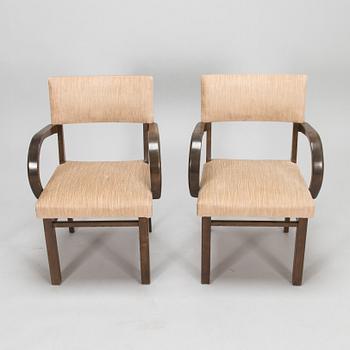 A pair of 1930's armchairs for HMN Huonekaluliike Mikko Nupponen Finland.