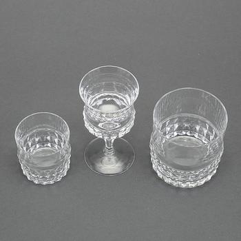 SERVISDELAR, glas, 22 delar, "Silvia", Ingeborg Lundin, Orrefors. 1900-talets andra hälft.