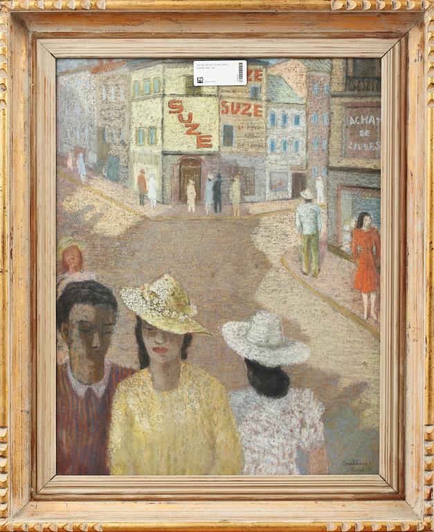 BENGT CARLBERG, pastell, sign.