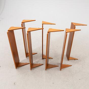 A Karhu/Wechert 1960s teak corner book shelf from AB Anders Gustafsson Tibro.