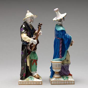 A pair of Berlin porcelain figurines, circa 1900.