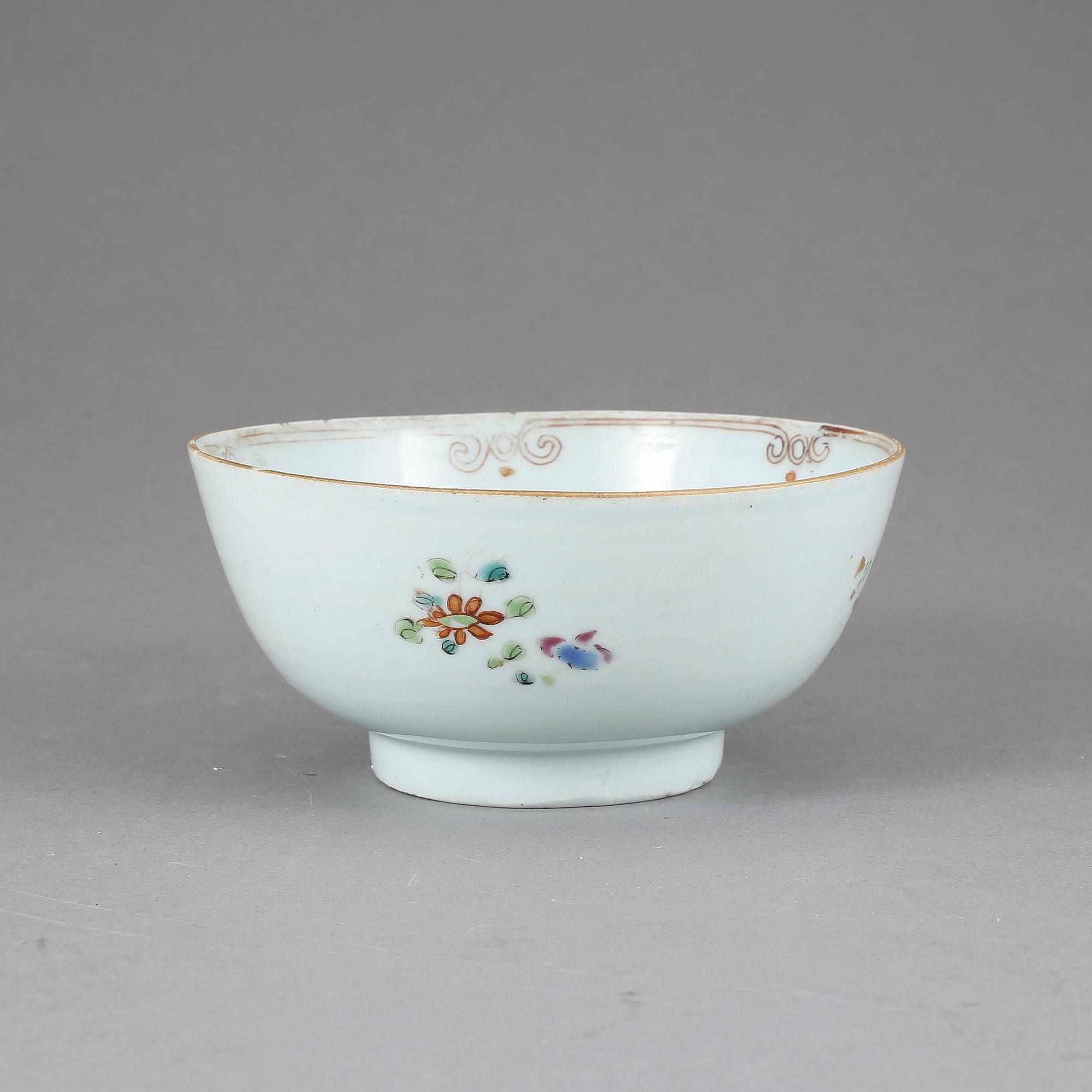 SKÅL, porslin, Qianlong, Kina 1700-tal.
