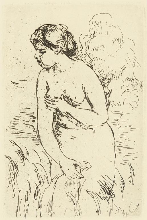Pierre-Auguste Renoir, "Baigneuse debout a mi-jambes".