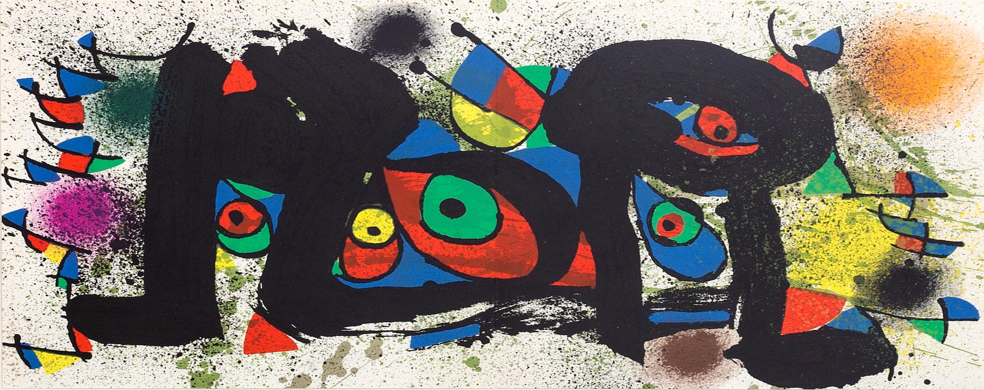 JOAN MIRÓ, lithograph in colours, from Miró Sculptures, 1973.