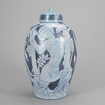 URNA MED LOCK, keramik, Marian Zawadsky, Tilgman 1960.